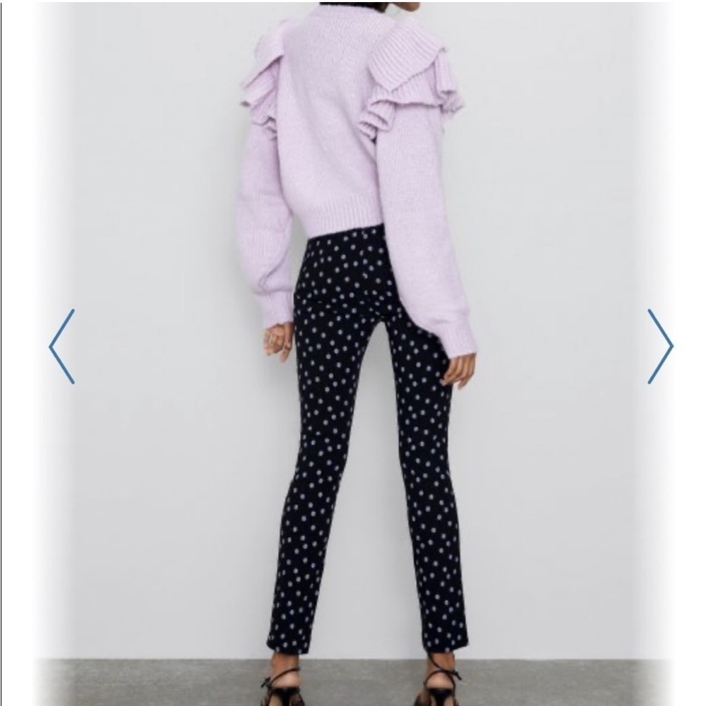NWT Zara Floral Print Leggings rare HTF daisy stretch mod spandex high waisted - Picture 4 of 10